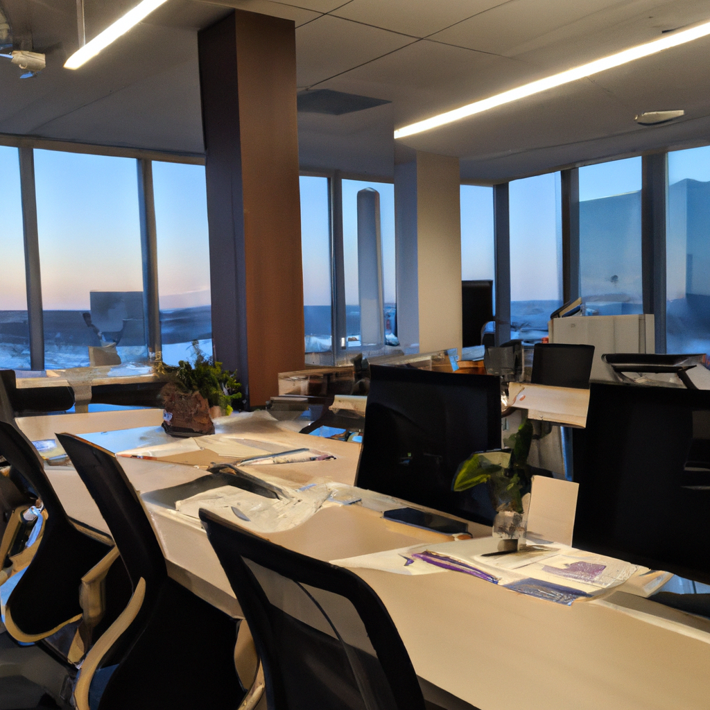 Modern Canadian newsroom with journalists collaborating behind glass walls in natural light, Toronto, wide banner